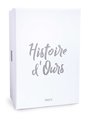 Plyšový snežný tiger Baby White Tiger Histoire d’ Ours v darčekovom balení biely 18 cm od 0 mes