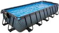 Bazén s krytom pieskovou filtráciou a tepelným čerpadlom Stone pool Exit Toys oceľová konštrukcia 540*250*100 cm šedý od 6 rokov
