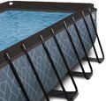 Bazén s krytom pieskovou filtráciou a tepelným čerpadlom Stone pool Exit Toys oceľová konštrukcia 540*250*100 cm šedý od 6 rokov