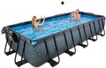 Bazén s krytom pieskovou filtráciou a tepelným čerpadlom Stone pool Exit Toys oceľová konštrukcia 540*250*100 cm šedý od 6 rokov