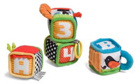 Textilné kocky s aktivitami Discover & Play Soft Blocks Infantino 4 kocky od 0 mes