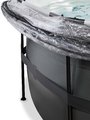 Bazén s krytom pieskovou filtráciou a tepelným čerpadlom Black Leather pool Exit Toys kruhový oceľová konštrukcia 427*122 cm čierny od 6 rokov
