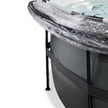 Bazén s krytom pieskovou filtráciou a tepelným čerpadlom Black Leather pool Exit Toys kruhový oceľová konštrukcia 450*122 cm čierny od 6 rokov