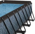 Bazén s krytom pieskovou filtráciou a tepelným čerpadlom Stone pool Exit Toys oceľová konštrukcia 540*250*122 cm šedý od 6 rokov