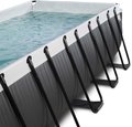 Bazén s krytom pieskovou filtráciou a tepelným čerpadlom Black Leather pool Exit Toys oceľová konštrukcia 540*250*122 cm čierny od 6 rokov