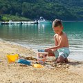 Vedro set s krhlou Mušľa Beach Écoiffier s lopatkou hrabličkami a formičkou (výška 17 cm) 6 dielov od 18 mes