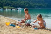 Vedro set s krhlou Mušľa Beach Écoiffier s lopatkou hrabličkami a formičkou (výška 17 cm) 6 dielov od 18 mes