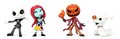 Figúrky zberateľské Nightmare before Christmas Jada kovové výška 6,5 cm sada 4 druhov