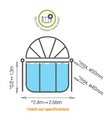Kryt kopula pool cover Exit Toys na bazény s priemerom 244 cm univerzálna od 6 rokov ET30800870
