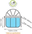 Kryt kopula pool cover Exit Toys na bazény s priemerom 300 cm od 6 rokov