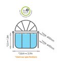 Kryt kopula Pool Cover Eco Exit Toys na bazény s priemerom 360 cm univerzálna od 6 rokov ET30801270