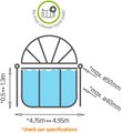 Kryt kopula pool cover Exit Toys na bazény s priemerom 488 cm od 6 rokov