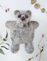Plyšový medvedík na bábkové divadlo Bear Puppet Sweety Mousse Histoire d’ Ours sivý 25 cm od 0 mes
