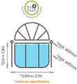 Slnečná strieška pool canopy Exit Toys na bazény s priemerom 300 cm od 6 rokov