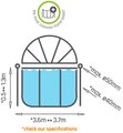 Slnečná strieška pool canopy Exit Toys na bazény s priemerom 360 cm od 6 rokov