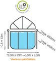 Slnečná strieška pool canopy Exit Toys na bazény s rozmerom 300*200 cm od 6 rokov