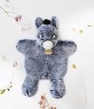 Plyšový somárik na bábkové divadlo Donkey Puppet Sweety Mousse Histoire d’ Ours sivý 25 cm od 0 mes