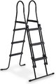 Schody k bazénu pool ladder Exit Toys pre výšku 91 - 107 cm kovový rám protišmykové čierne