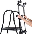 Schody k bazénu pool ladder Exit Toys pre výšku 108 - 122 cm kovový rám protišmykové čierne