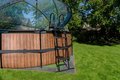 Schody k bazénu pool ladder Exit Toys pre výšku 108 - 122 cm kovový rám protišmykové čierne