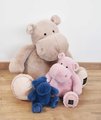 Plyšový hrošík Hip'Pop Histoire d’ Ours modrý 25 cm od 0 mes