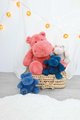 Plyšový hrošík Hip'Blue Histoire d’ Ours modrý 25 cm od 0 mes