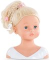 Kadernícka hlava na česanie Styling Head Corolle s krásne jemnými blond vláskami 25 cm a 10 doplnkov