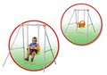 Hojdačka s kovovou konštrukciou Metal Baby Swing 120 cm Smoby od 6 mes