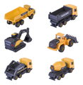 Autíčka stavebné Volvo Construction Edition Majorette s pohyblivými časťami 7,5 cm dĺžka 3 druhy 2 varianty