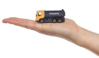 Autíčka stavebné Volvo Construction Edition Majorette s pohyblivými časťami 7,5 cm dĺžka 3 druhy 2 varianty
