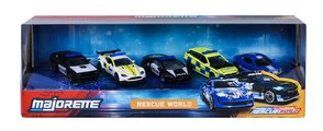 Autíčka záchranárske Rescue World 5 Pieces Majorette kovové sada 5 druhov v darčekovom balení dĺžka 7,5 cm 1:64 cm