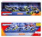 Mașinuțe Poliție Tune It Safe Giftpack Majorette set metalic de 5 tipuri în ambalaj cadou, lungime 7,5 cm, 1:64