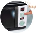 Mikrovlnka so zvukom a svetlom Tefal Electronic Microwave Smoby elektronická s “cric-crac“ gombíkom a doplnkami šedo-olivová