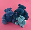 Plyšový hrošík Hip'Pop Histoire d’ Ours modrý 40 cm od 0 mes