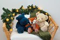 Plyšový hrošík Hip'Pop Histoire d’ Ours modrý 40 cm od 0 mes