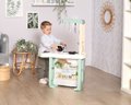 Kuchynka so zvukmi Cherry Kitchen Green Smoby s jedálenským stolom rúrou a chladnička s 25 doplnkami