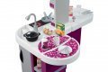 Kuchynka Tefal Studio XL Smoby elektronická so zvukmi, s jedálňou, chladničkou a 36 doplnkami fialovo-strieborná