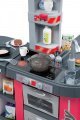 Kuchynka Tefal Studio XXL Smoby elektronická s magickým bublaním a ľadom s 38 doplnkami červeno-strieborná