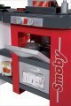 Kuchynka Tefal Studio XXL Smoby elektronická s magickým bublaním a ľadom s 38 doplnkami červeno-strieborná