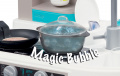 Kuchynka Tefal Studio Bubble Smoby elektronická s magickým bublaním, sódou, kávovarom a 26 doplnkami tyrkysovo-šedá