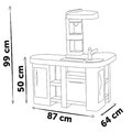 Kuchynka elektronická s bublaním v hrnci Tefal Studio XL Bubble 360° Smoby s funkčnými spotrebičmi a potravinami 34 doplnkov 100 cm výška/51 cm pult