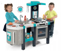 Kuchynka Tefal French Touch Bubble Smoby elektronická s magickým bublaním grilom ľadom a 46 doplnkami tyrkysovo-šedá