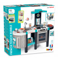 Kuchynka Tefal French Touch Bubble Smoby elektronická s magickým bublaním grilom ľadom a 46 doplnkami tyrkysovo-šedá