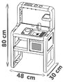 Kuchynka elektronická Rosemary Kitchen Smoby so zvukom 19 doplnkov s výškou pracovnej dosky 51 cm