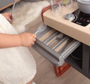 Kuchynka elektronická so zásuvkou na príbory Safran Kitchen Smoby so zvukom a kávovar s jedálenským kútikom 24 doplnkov