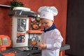 Reštaurácia s elektronickou kuchynkou Kids Restaurant Smoby s funkčnou pokladňou s kávovarom a jedálenským pultom 101 cm výška