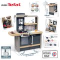 Kuchynka elektronická s nastaviteľnou výškou Tefal Evolutive New Kitchen Smoby so zvukovým sporákom a funkčnými spotrebičmi a 31 doplnkov