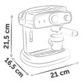 Kávovar elektronický Espresso Coffee Machine Smoby s realistickým zvukom a svetlom s magickými šálkami 7 doplnkov