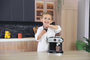 Kávovar elektronický Espresso Coffee Machine Smoby s realistickým zvukom a svetlom s magickými šálkami 7 doplnkov