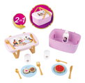 Piknikový košík a stolík 2v1 Princezné Disney Picnic Basket Smoby 14 doplnkov s obedovou súpravou